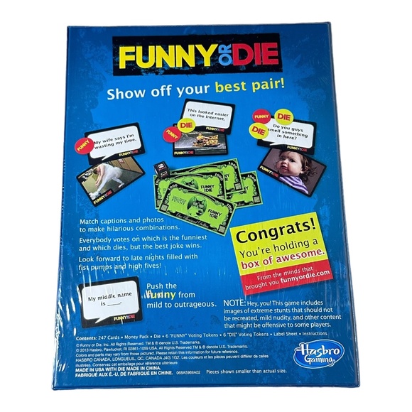 Funny Or Die The Hilarious Caption Board Game by Hasbro - Picture 2 of 2